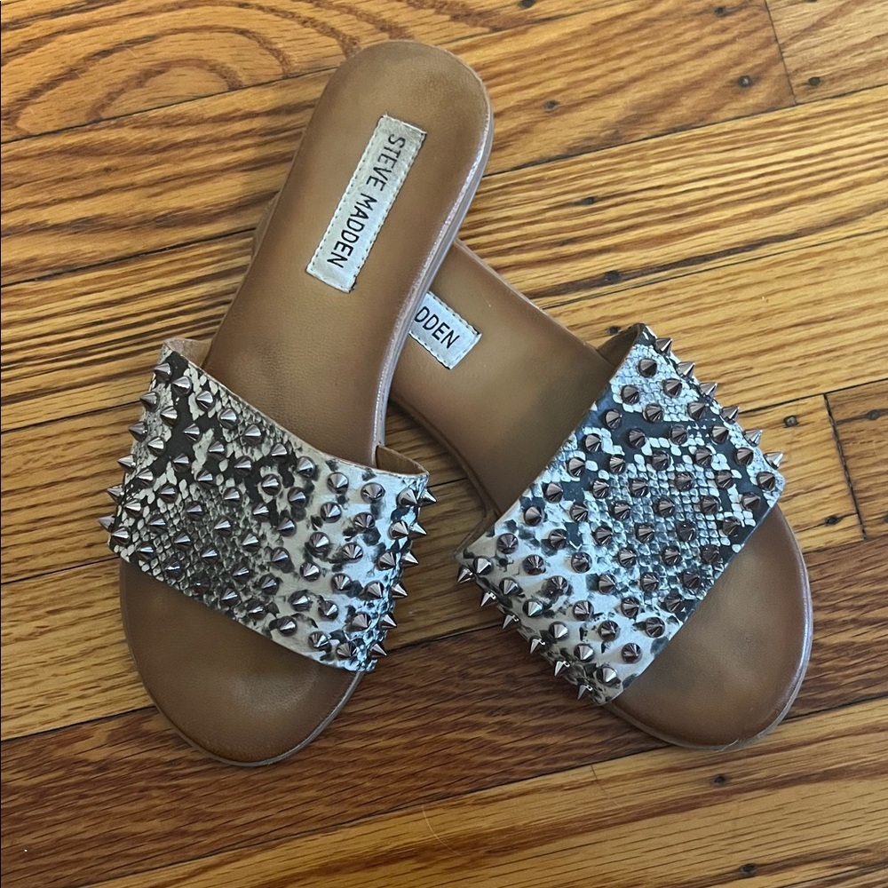 Steve Madden Spiked Brown Sandals